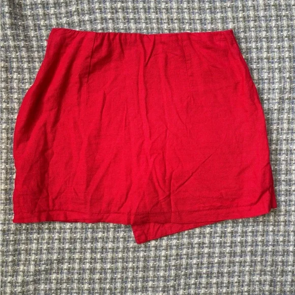 Abercrombie & Fitch Bold Linen Red Skort - Picture 5 of 7